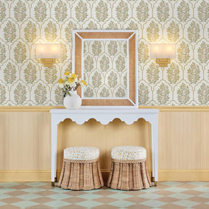 LightFixturesUSA-Mid-Century Brass 2-Light Square Linen Cage Wall Sconce-Wall Sconce-2 Packs-