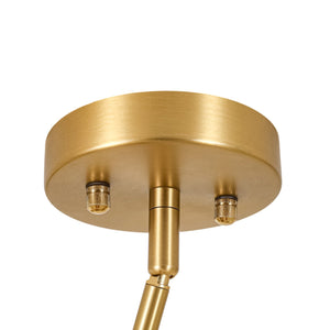 LightFixturesUSA-Mid-Century Brass 3-Light Opal Glass Globe Semi Flush Mount-Ceiling Light-24 in-