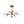 LightFixturesUSA-Mid-Century Brass Glass Bubble Branch Sputnik Semi Flush Chandelier-Ceiling Light-8-Lt-