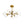 LightFixturesUSA-Mid-Century Brass Glass Bubble Branch Sputnik Semi Flush Chandelier-Ceiling Light-8-Lt-