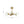 LightFixturesUSA-Mid-Century Brass Glass Bubble Branch Sputnik Semi Flush Chandelier-Ceiling Light-8-Lt-
