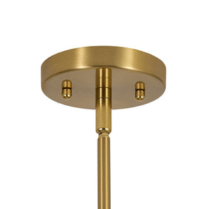 LightFixturesUSA-Mid-Century Brass White Fabric Conical Lantern Chandelier-Ceiling Light-18 in-