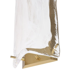 LightFixturesUSA - Mid - Century Brass White Glazed Glass Linear Wall Sconce - Wall Sconce - 2 Packs - 