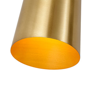 LightFixturesUSA - Mid - Century Brushed Brass 2 - Light Up Down Dual Cone Wall Lamp - Wall Sconce - 1 Pack - 