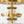 LightFixturesUSA - Mid - Century Clear Textured Glass Drum Flush Mount Light - Ceiling Light - Brass - 