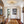 LightFixturesUSA - Mid - Century Clear Textured Glass Drum Flush Mount Light - Ceiling Light - Brass - 