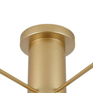 LightFixturesUSA-Mid-Century Flush Mount Sputnik Ceiling Light-Ceiling Light-White-10 + 1 LED