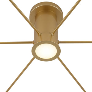 LightFixturesUSA-Mid-Century Flush Mount Sputnik Ceiling Light-Ceiling Light-White-10 + 1 LED