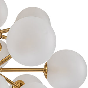 LightFixturesUSA-Mid-Century Frosted Glass Bubble Tiered Sputnik Chandelier-Chandelier-Black-