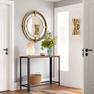 LightFixturesUSA - Mid - Century Modern 2 - Light Up Down Cone Wall Sconce - Wall Sconce - Brass - 2 Packs - 
