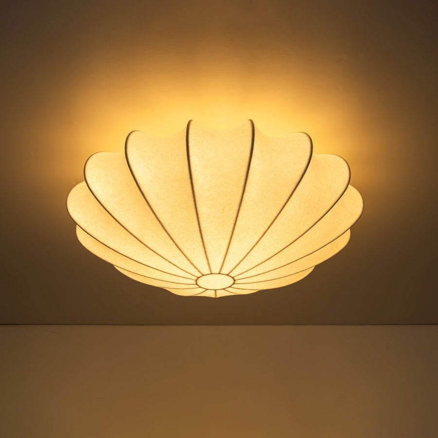 LightFixturesUSA - Mid - Century Modern White Flush Mount Light - Ceiling Light - 19 in. (3 - Lt) - 