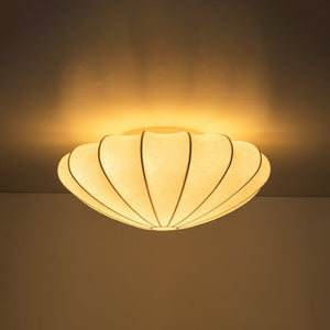 LightFixturesUSA - Mid - Century Modern White Flush Mount Light - Ceiling Light - 19 in. (3 - Lt) - 