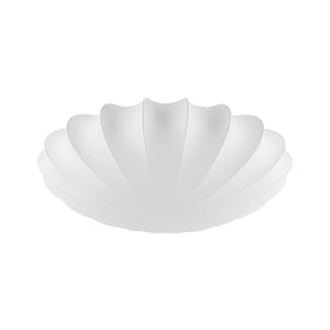 LightFixturesUSA-Mid-Century Modern White Flush Mount Light-Ceiling Light-19 in. (3-Lt)-