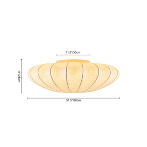 LightFixturesUSA-Mid-Century Modern White Flush Mount Light-Ceiling Light-19 in. (3-Lt)-