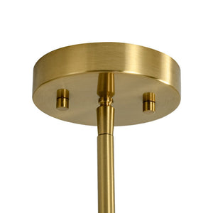 LightFixturesUSA - Mid - Century White Brass 8 - Light UP and Down Chandelier - Chandelier - 8 - Lt - 