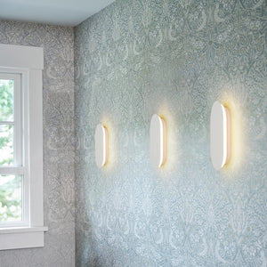 LightFixturesUSA-Mini Oval Pad LED Wall Light Ceiling Fixture-Wall Sconce-1 Pack-White
