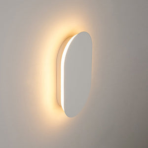 LightFixturesUSA-Mini Oval Pad LED Wall Light Ceiling Fixture-Wall Sconce-2 Packs-White