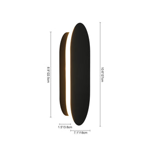 LightFixturesUSA-Mini Oval Pad LED Wall Light Ceiling Fixture-Wall Sconce-2 Packs-White