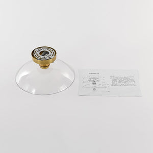 LightFixturesUSA - Minimalist 1 - Light Clear Glass Saucer Semi Flush Mount - Ceiling Light - Brass - 