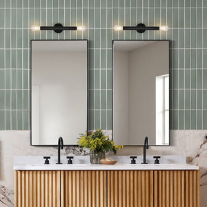 LightFixturesUSA - Minimalist 2 - Light Linear Tube Vanity Wall Sconce - Wall Sconce - Black - 