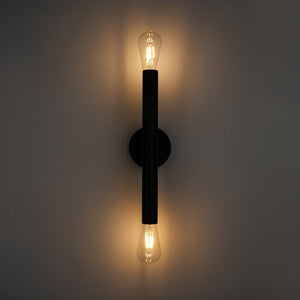 LightFixturesUSA - Minimalist 2 - Light Linear Tube Vanity Wall Sconce - Wall Sconce - Black - 