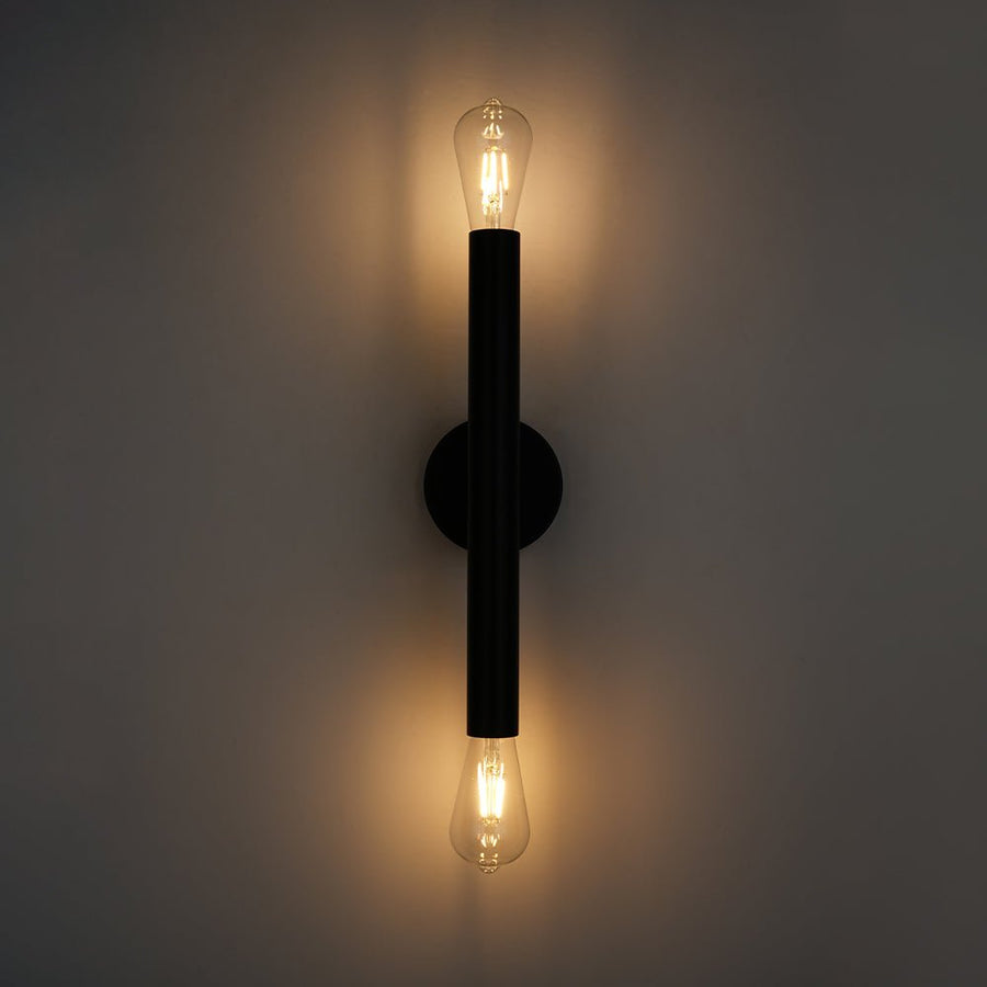 LightFixturesUSA - Minimalist 2 - Light Linear Tube Vanity Wall Sconce - Wall Sconce - Black - 