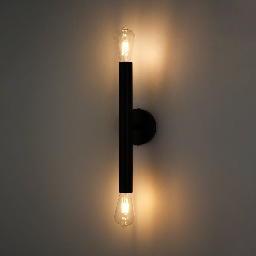 LightFixturesUSA - Minimalist 2 - Light Linear Tube Vanity Wall Sconce - Wall Sconce - Black - 
