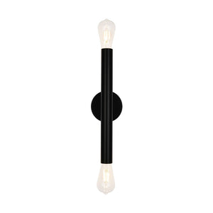 LightFixturesUSA - Minimalist 2 - Light Linear Tube Vanity Wall Sconce - Wall Sconce - Black - 