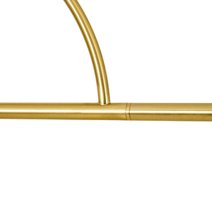 LightFixturesUSA-Minimalist 2-Light Opal Glass Globe Linear Arc Island Pendant-Chandelier-Brass-