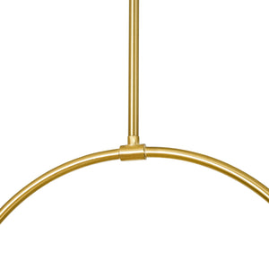 LightFixturesUSA-Minimalist 2-Light Opal Glass Globe Linear Arc Island Pendant-Chandelier-Brass-