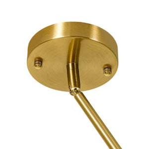 LightFixturesUSA-Minimalist 2-Light Opal Glass Globe Linear Arc Island Pendant-Chandelier-Brass-