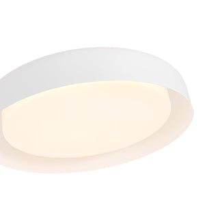 LightFixturesUSA-Minimalist 5CCT Dimmable LED Round Flush Mount Light-Ceiling Light-White-