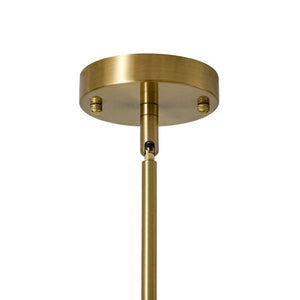 LightFixturesUSA - Minimalist 6 - Light Metal Round Sputnik Swoop Chandelier - Chandelier - Brass - 