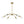 LightFixturesUSA - Minimalist 6 - Light Metal Round Sputnik Swoop Chandelier - Chandelier - Brass - 