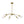 LightFixturesUSA - Minimalist 6 - Light Metal Round Sputnik Swoop Chandelier - Chandelier - Brass - 