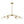 LightFixturesUSA - Minimalist 6 - Light Metal Round Sputnik Swoop Chandelier - Chandelier - Brass - 