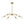 LightFixturesUSA - Minimalist 6 - Light Metal Round Sputnik Swoop Chandelier - Chandelier - Brass - 