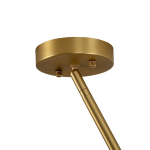 LightFixturesUSA - Minimalist 8 - Light Brass Candle Style Linear Island Chandelier - Chandelier - Brass - 