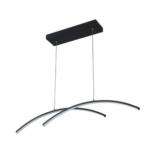 LightFixturesUSA - Minimalist Dimmable LED Black Arched Island Chandelier - Chandelier - Black - 