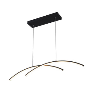 LightFixturesUSA - Minimalist Dimmable LED Black Arched Island Chandelier - Chandelier - Black - 