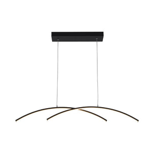 LightFixturesUSA - Minimalist Dimmable LED Black Arched Island Chandelier - Chandelier - Black - 
