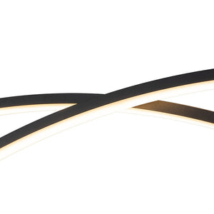 LightFixturesUSA - Minimalist Dimmable LED Black Arched Island Chandelier - Chandelier - Black - 