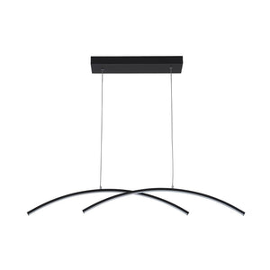LightFixturesUSA - Minimalist Dimmable LED Black Arched Island Chandelier - Chandelier - Black - 