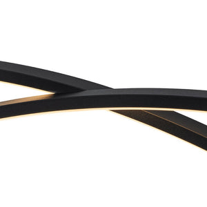 LightFixturesUSA - Minimalist Dimmable LED Black Arched Island Chandelier - Chandelier - Black - 