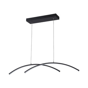LightFixturesUSA - Minimalist Dimmable LED Black Arched Island Chandelier - Chandelier - Black - 