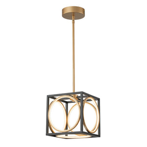 LightFixturesUSA - Minimalist Dimmable LED Black Gold Square Kitchen Pendant - Pendant Light - 28.5 in - 