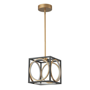 LightFixturesUSA - Minimalist Dimmable LED Black Gold Square Kitchen Pendant - Pendant Light - 28.5 in - 