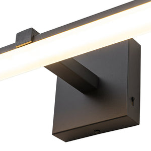 LightFixturesUSA - Minimalist Dimmable LED Linear Vanity Sconce Picture Light - Wall Sconce - Black - 