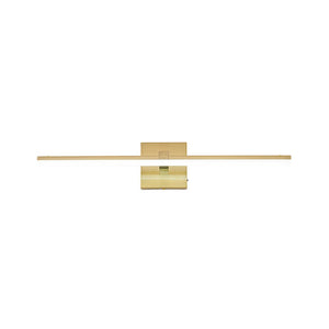 LightFixturesUSA - Minimalist Dimmable LED Linear Vanity Sconce Picture Light - Wall Sconce - Brass - 
