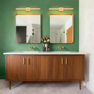 LightFixturesUSA - Minimalist Dimmable LED Linear Vanity Sconce Picture Light - Wall Sconce - Brass - 